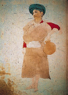 Sourmee from Roualini village near Chamba, the only village where the women wear turbans by G.T. Vigne, C. 1840