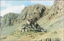 Ki monastery is perched on an extinct volcano