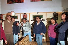 Veteran cricketers  Sandip Patil, Kiran More, Rajiv Choudhary (manager), Chetan Sharma and Chandrakant Pandit
