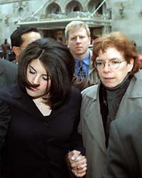 Monica Lewinsky, escorted by Sydney Hoffmann