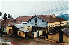 The Central Jail, Dagshai, showing T-shaped sheds.