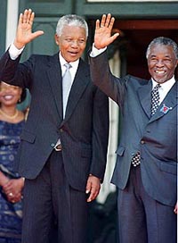 South African President Nelson Mandela