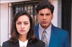 Neelanja with her co-star in Lekin Woh Sach Tha..