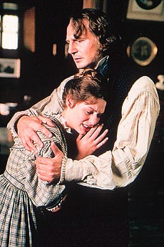 Lian Neeson and Uma Thurman in Les Miserables