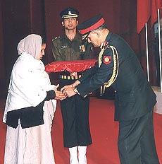 Medal presentation
