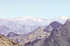 Snow-covered peaks mark the LoC which was occupied by the Pakistanis. Photo by Pankaj Sharma
