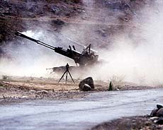 Bofors gun in action in the Dras sector on Thursday