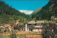 Serene setting: A tourist lodge in Old Manali