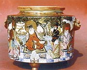 Satsuma vases depicting Guru Nanak Dev with his disciples 