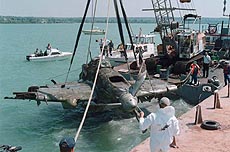 The wreckage of an Ilyushin-2 fighter plane