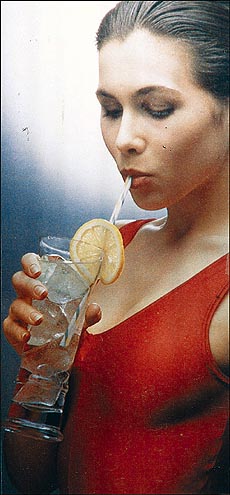 Salt and sugar mixed with lemon juice is refreshing.