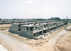 A view of the housing complex constructed by the Chandigarh Housing Board to the west of Sector 38 in Chandigarh.