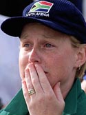 Heartbreak for a South Africa cricket fan as the team were put out of the Cricket World Cup on Thursday 17 June. 