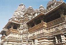 The impressive facade of Kandariya Mahadeva temple