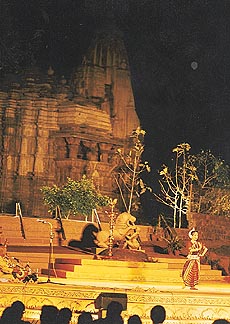 Malvika Mitra performing at the dance festival
