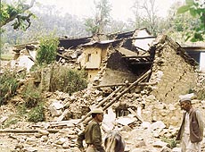The entire village of Tamtna was damaged in the earthquake