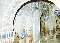 An exquisitely painted room on the first floor