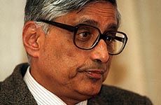 Rajmohan Gandhi, a grandson of Mahatma Gandhi