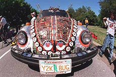 Spectators check out the 'Y2K Bug'