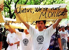 A Chinese demonstrator