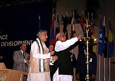 Prime Minister Atal Behari Vajpayee inaugurates the second ministerial conference on “Space Application for Sustainable Development in Asia and the Pacific” on Thursday