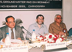 Minister of State for Science and Technology, Mr Santosh Gangwar, at the 25th annual convention and seminar on exploration geophysics in Chandigarh on Thursday.