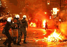 ATHENS: Riot police officers