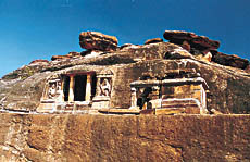 Ravullaphadi cave (mid-7th century) excavated in sandstone 