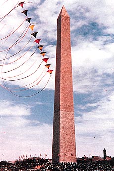 All states of America contributed stones for the construction of the Washington Monument