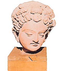 Aterracotta bust of Buddha dating back to 3rd century