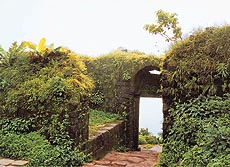 The Pune Gates, named after the city they face, are the first set of triple gateways that visitors cross on their way up