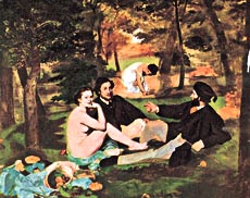 ‘The Dinner on the Grass’ was Manet’s response to French poet Baudelaire’s call to artists to portray modern life