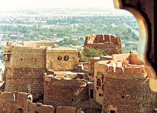 A view of Jaisalmer town from the fort