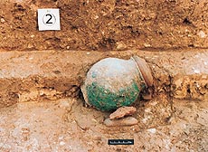 Almost intact earthenware found at Rakhigarhi