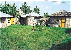 An outer view of the huts — Photo by Jasmail Singh