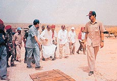 Prime Minister Atal Behari Vajpayee at Pokhran-II site in May, 1998
