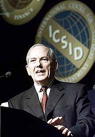 International Monetary Fund Managing Director Michel Camdessus addresses a session of the IMF-World Bank annual meeting in Washington on Tuesday