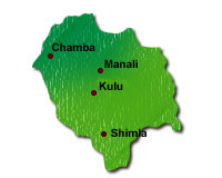 Himachal Pradesh state map