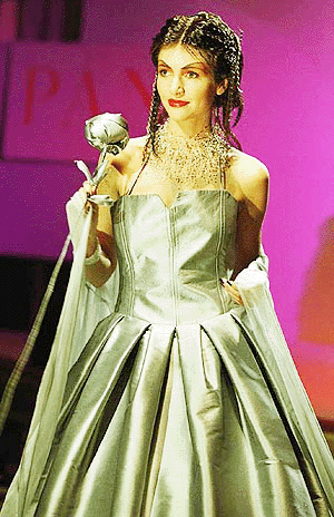 A wedding dress by designer Teresa Rosati shown during Polish Fashion Gala in Warsaw on Saturday