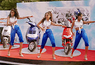 Models perform at Auto Expo in New Delhi on Wednesday. — PTI
