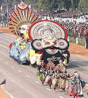 Tableau from Karnataka passing through the Rajpath 