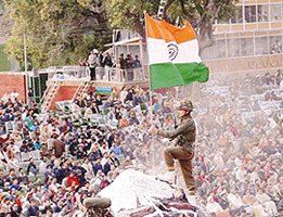 A tableau from the Indian Army depicting the Kargil victory passing through the Rajpath during the during Republic Day parade - 2000 in New Delhi on Wednesday. — PTI