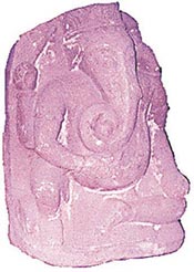 An idol of Ganesha excavated from the site