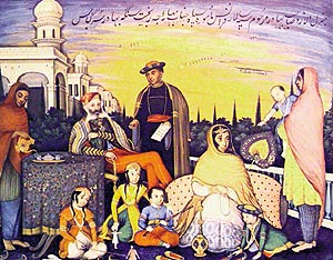 General Allard and his family, Lahore, 1838 