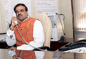 Mr Ananth Kumar, after he assumed the charge as Tourism Minister, at his office in New Delhi on Thursday— PTI 