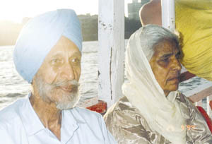 Gurdial Singh with his wife Balwant Kaur