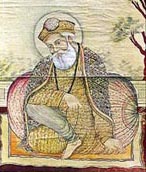 Guru Nanak dressed in an inscribed robe 