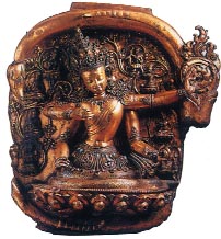 Rahu, the planet, Densatil Monastery, Central Tibet, gilt copper, c 1400