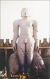 The Gomateswara statue in Karnataka