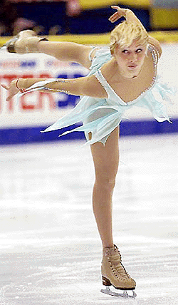 The defending champio, Russia's Maria Butyrskaya, performs at the World Figure Skating Championships in Nice on Friday. — AP/PTI